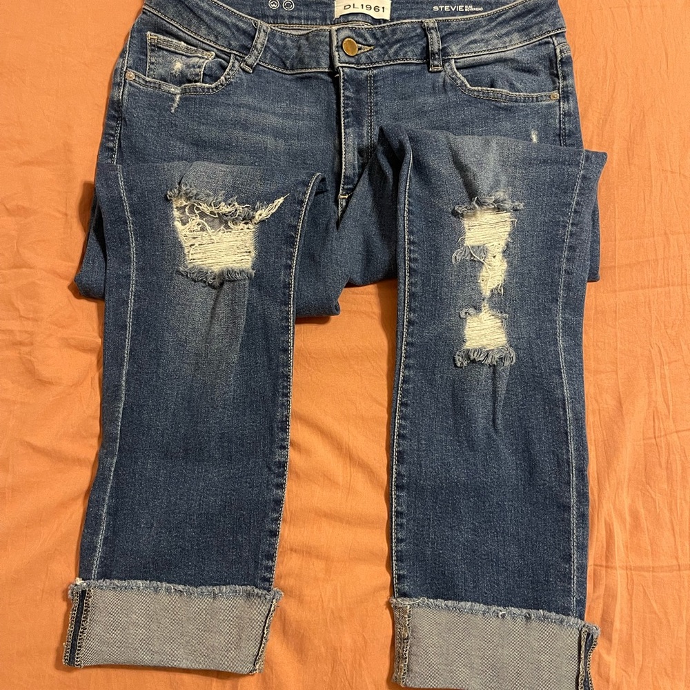 DL1961 jeans with distressed front